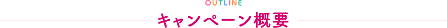 OUTLINE キャンペーン概要